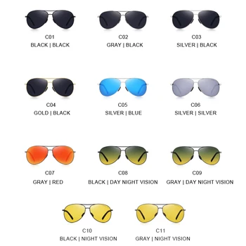 MERRYS DESIGN Moških Klasičnih Pilotni Polarizirana sončna Očala Moških Vožnje Ščit Nočno Vizijo očala za Sonce UV400 Zaščito S8601
