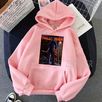Michael Myers Moški pulover s kapuco Harajuku Oblačila Puloverju Estetske Ženske Luštna Ženska Majica Kawaii 90. letih Moda Ullzang
