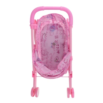 Mini Baby Push Voziček Prenosni Zlaganje Vozička Lutka Pripomoček Vozička Otroci Pretvarjajo, Predvajaj Igrače Pink Soba Postavka Lutka Opremo