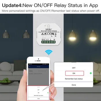 Mini DIY WiFi RF433 Smart Relay Stikalo Modul Smart Life/Tuya App Nadzor, Delo z Alexa googlova Domača stran 1 Banda 1/2 Pot
