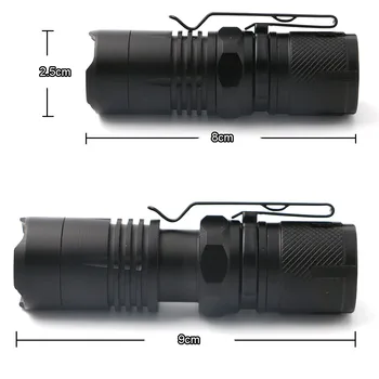 Mini Penlight 2000LM vodoodporna LED Magnetni Svetilko, Baklo 4 Načini Zoomable Nastavljiv Fokus Luč Prenosna Luč Uporabo 16430