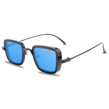 Moda Steampunk sončna Očala blagovne Znamke Design Moški Ženske Letnik Kvadratnih Metal Punk sončna očala UV400 Odtenki Očala