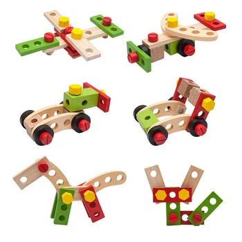 Montessori Izobraževalne Igrače, Lesene Igrače za Otroke Zgodnjega Učenja Materiala Otroci Inteligence Skupščine Vijak Igra 1 Komplet