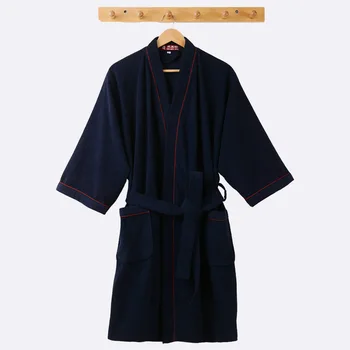 Moške Kimono kopalni plašč Bombaž Oblačilih, Plus Velikost Lahek Dolgo Haljo Za Moške Absorpcije Po Tušem, kopalni plašč Sleepwear