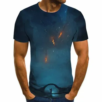 Moške poletne T-shirt, prvotno 3D natisnjeni T-shirt, moške večnamensko T-shirt, moške ovratnik, 3D natisnjeni T-shirt, velike, 2020
