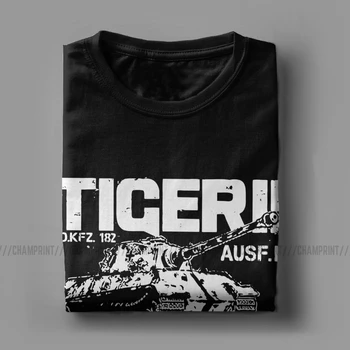 Moške Tiger Wehrmacht T Shirt Wehrmacht nemški Tank Panzer Oklep Afriki Bombaža, Kratek Rokav Vrhovi Tees Poletne Majice