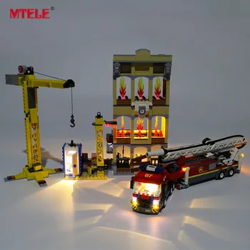 MTELE blagovne Znamke LED Light Up Kit Za MESTO Serije Centru Požarne Compatile Z 60216 (NE Vključuje Model)