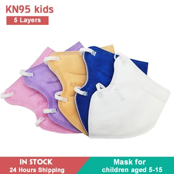 Multi-barvni Otrok KN95 Mascarillas ffp2 niños Maske reutilizable Respirator Filter Otroci Varnost Zaščitno Masko Usta