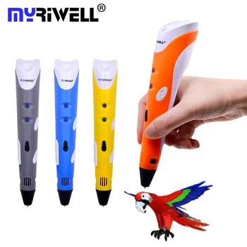 Myriwell NS-100A 3D Risanje Pero DIY Smart 3D Tiskalnik za Tiskanje Pero z Base / 9M 1.75 mm ABS Nitke za Otroke Oblikovanje Slikarstvo