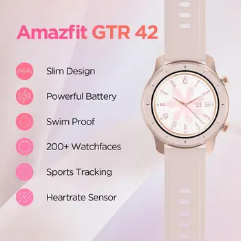 Na Zalogi Globalni Različici Nove Amazfit GTR 42mm ženske ure 5ATM Smartwatch 12 Dni Baterije Glasbe Nadzor Za Android IOS telefon