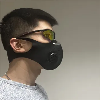 Na Zalogi oglje Maske Fliter Usta Masker Prah Dokaz Športno motorno kolo, Kolo Proti Onesnaževanju PM 2.5 cvetni prah Masko