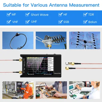 NanoVNA-H4 4 inch 10KHz~1,5 GHz VNA HF VHF UHF UV Vektorski Analizator Omrežja Antena