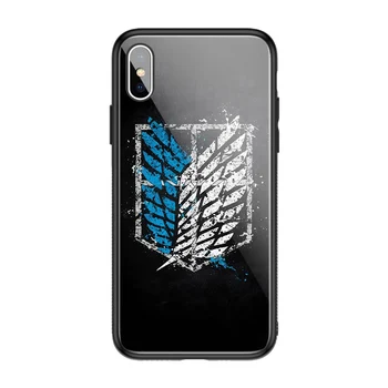 Napad na Titan anime zaščitna novo kaljeno steklo pokrova casefor iphone 11 12 max pro mini 6 6s 7 8 plus x xr xs max se2020