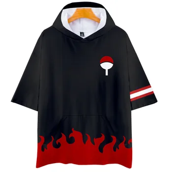 Naruto Boruto hooded majica s kratkimi rokavi moški/ženske/otroci uchiha itachi uzumaki sasuke kakashi gaara japonska smešno tshirt priložnostne anime t-shirt