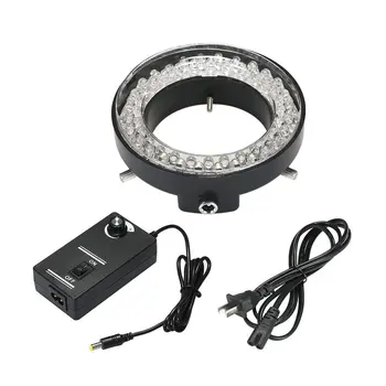 Nastavljiv 56 LED Obroč Svetlobe luč za ostrenje Lučka za Industrijo Stereo Mikroskop Fotoaparat Lupo AC 90V-240V Power Adapter