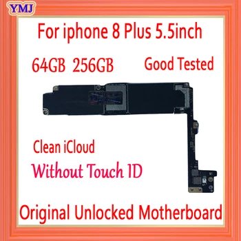 Ne iCloud za iphone 8 Plus Matično ploščo,Original odklenjena za iphone 8P Logiko plošče Brez Dotik ID/Z Dotik ID 64GB / 256GB