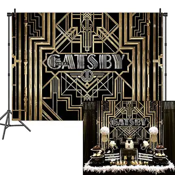 Neoback Veliki Gatsby Ozadje 1920 Retro Rojstni dan Fotografija Ozadje Vinil Gatsby Temo Stranki Banner Kulise