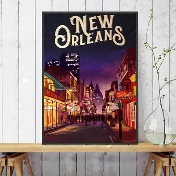 New Orleans Potovanja Umetniško Platno Stensko Slikarstvo Umetniških Slik, Fotografij Doma Dekor Steni Plakat Dekoracijo Za Dnevno Sobo