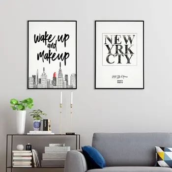 New York City Plakat Zbudi Platno Slikarstvo Make UP Wall Art Natisni Ponudbo Sodobno Sliko Za Dnevni Sobi Na Steni Doma Dekor