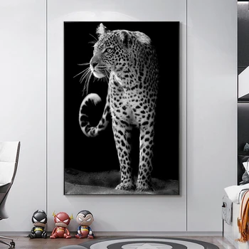 Nordijska Prostoživečih Živalskih Črno Beli Lev Platno Slikarstvo Plakatov in Fotografij Zebra Wall Art Slike za Dnevni Sobi Doma Dekor