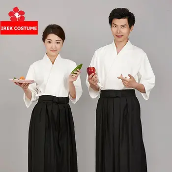 Nova Japonska Koreja Slog Kimono Srednje Rokav Natakar Natakarica Delo Enotno Restavracija višjega Kuhar Kuhar Uniforme LN01