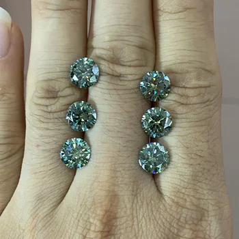Nove barve moissanite diamond 1ct 6,5 mm, Modra, Zelena Svoboden Moissanite kamna
