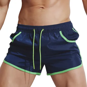 Nove moške športne hlače plaži, plavanje hlače Teče šport Žep za ujemanje Barv hitrost suho TELOVADNICE hlače Poleti Kopalke