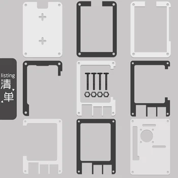 Novo 9 Plasti Akril Primeru Polje, ki je Primerna za Raspberry Pi 4 Model B /Ansi Hladilni Ventilator