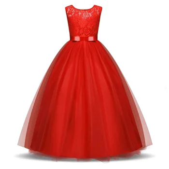 Novo leto 2020 Dekleta'Tulle Čipke Cvet Obleka Cvet High-end Poročno Obleko Elegantno Deklice Pageant Formalnih Obleke za Najstniških Otrok