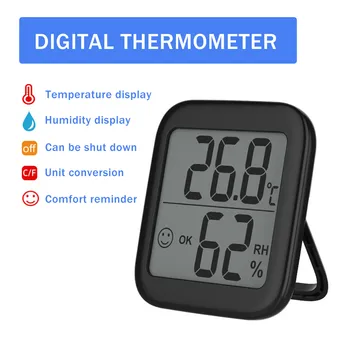 Novo Termometer, Higrometer Wall Mount Vlažnost Merilnik S Obvestila, Opozorila In LCD-Zaslon Otroška Soba Digitalni Vlažnost Monitor