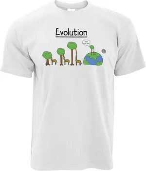 Novost T Shirt Razvoj Žirafa in Drevo prišlekov Poletje Moških Kul Tee 2020 Dihanje Vse Bombaža, Kratek Rokav T-Shirt