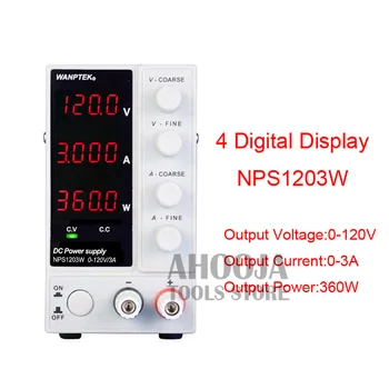 NPS1203W 120V3A Mini LED Digitalni Zaslon Nastavljiv Preklop Regulatorja DC napajalnik Prenosnik za Popravilo Predela Za Laboratorijsko