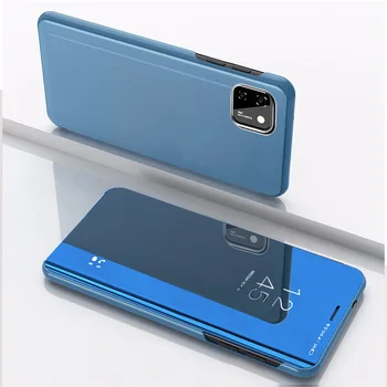 Ogledalo Flip Case Za iphone 12 Pro Max Primeru iphone12 Luksuzni Jasen Pogled PU Usnja Kritje za iphone 12 Mini Smart Prikaz Primera