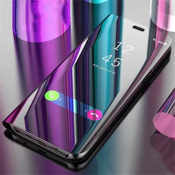 Ogledalo Flip Primeru Telefon za Samsung Galaxy A51SM-A515F Luksuzni Jasen Pogled Usnje Stojalo Nazaj Kritje za A71 Shockproof Coque