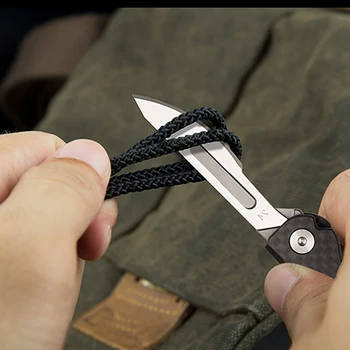 Ogljikovih Vlaken Folding Nož Prenosni Mini Prostem Večnamensko Skalpela Out Of The Box Pripomoček Nož