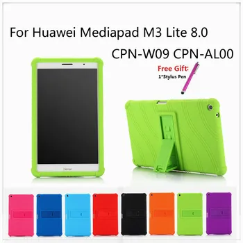 Ohišje Za Huawei Mediapad M3 Lite 8.0 CPN-W09 CPN-AL00 8.0 palčni Tablični Modne Silikonske Tablet stojalo Kritje Primera + Pisalo