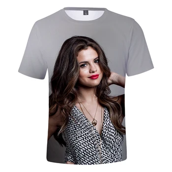 Osebnost Rholycrown selena Gomez 3D Tiskanje majice Ženske Moški Harajuku T-shirt selena Gomez Poletne majice Kratek Rokav Coats