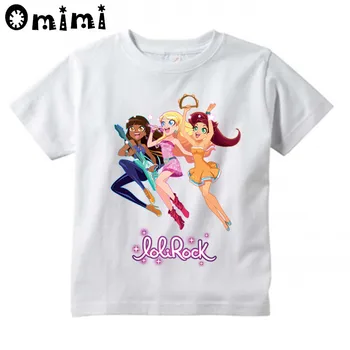 Otroci LoliRock Čarobni Girl Oblikovanje T-Shirts Srčkan Otrok Vrhovi Fantje/Dekleta športna T Majica