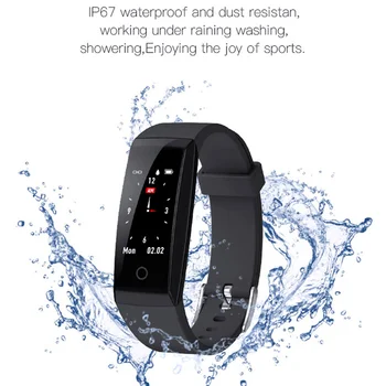 Pametna Zapestnica Krvnega Tlaka za Merjenje Srčnega utripa Fitnes Tracker IP67 Nepremočljiva Moški Ženske Smart Manšeta Watch