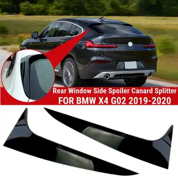 Par, Navpično Spoilera Avto Zadnje Okno Strani Spojler Canard Cepilec Za BMW X4 G02 2019-2020 Auto Zamenjava Zunanjost Deli