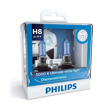 Philips H1 H4 H7, H8 HB3 HB4 H11 9003 9005 9006 12V Diamond Vizijo 5000K Avtomobilska Halogenska Žarometa za Meglo Žarnica Xenon Belo Svetlobo, Par
