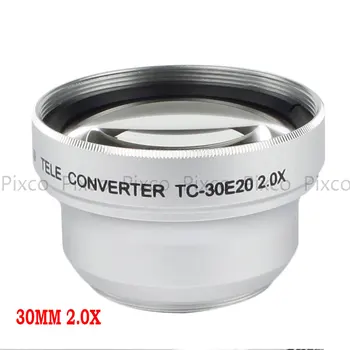 Pixco 30 mm 2.0 X Povečava zoom-Telefoto Tele Objektivi Za Kamere, Silver