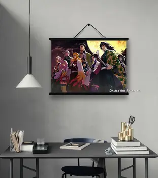 Platno Anime Demon Slayer Stebrov Slike Doma Dekoracijo Slike Plakat HD Natisne Wall Art Modular Dnevna Soba Uokvirjena