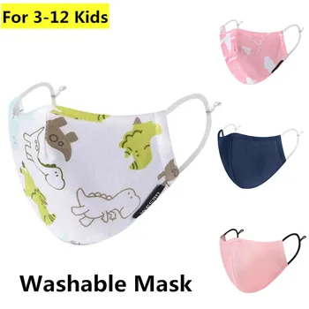 Pm25 Otroci Večkratno uporabo Masko Filter Otrok Usta Masko Bombaž Stroj 4 plast Dustproof Masko za 3-12 Leto Baby