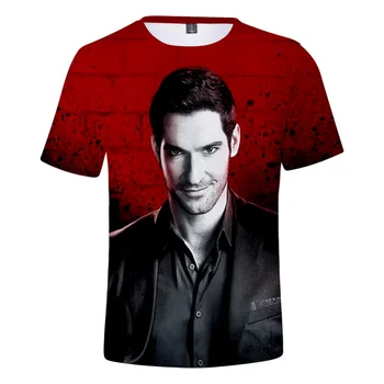 Poletje Mens Tshirt 2020 TV Show Lucifer Prevelik T Shirt Camisetas Hombre 3D Tiskanja Harajuku Kratek Rokav Tee Shirt Ulične