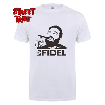 Poletje Moški majica s kratkimi rokavi Kuba Kuba Avana Revolucije Fidel Castro T-Majice Posadke Vratu Bombaž Casual Moški Tees Vrhovi