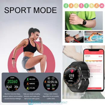 Poslovni Jekla Pametno Gledati Moške Smartwatch Srčnega Utripa Bluetooth Elektronika Ura Fitnes Tracker Nepremočljiva Pametno Uro