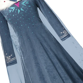 Pozimi Dekleta Obleko Božič Elsa Cosplay Kostum Snow Queen 2 Dekleta Elsa Obleko Otroci Rojstni Dan Princesa Obleke Oblačila