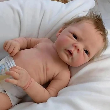 Prerojeni Baby Lutke 18 inch Ročno Novorojenčka Lutka Polni Silikona Telo Lutka Realne Veren Malčka, Dojenčki, Otroci Igrače, Darila za Starost