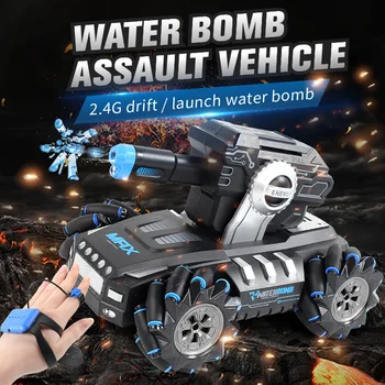 Priljubljena daljinsko upravljanje tank, ki lahko sproži voda bombe oklepno vozilo, otrok je igrača SUV watch senzor daljinski upravljalnik vozilo